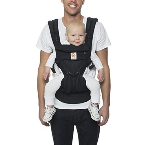 Ergobaby Omni 360 All-Position Baby Carrier for Newborn to Toddler with Lumbar Support & Cool Air Mesh (7-45 Lb), Onyx Black