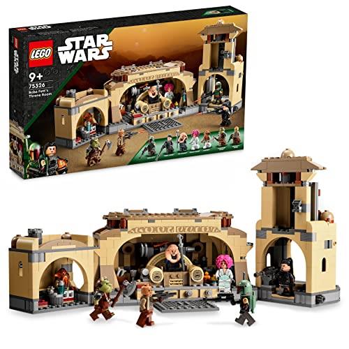 LEGO 75326 Star Wars Boba Fett’s Throne Room Buildable Toy for Kids 9 Plus Years Old with Jabba The Hutt's Palace & 7 Minifigures, Gift Idea