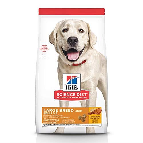 Hill's Science Diet Light Adult Large Breed,Chicken Meal and Barley Recipe, Low Calorie Dry Dog Food for Healthy Weight and Management, 12kg Bag