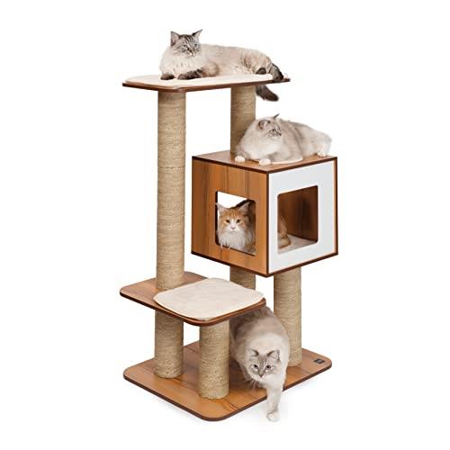 Catit Vesper High Base Giant Cat Tree, Cat Furniture, Walnut