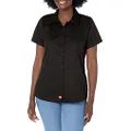 Dickies Women's Short-sleeve Work Shirt, Black, Medium