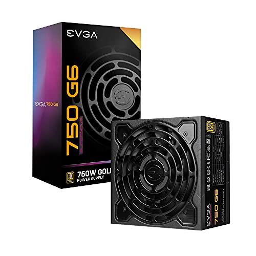 EVGA Supernova 750 G6, 80 Plus Gold 750W, Fully Modular, Eco Mode with FDB Fan, Includes Power ON Self Tester, Compact 140mm Size, Power Supply 220-G6-0750-X1