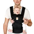 Ergobaby Omni Dream All Carry Positions SoftTouch Cotton Baby Carrier with Enhanced Lumbar Support, Onyx Black, 7-45 lb