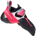 La Sportiva Women's Solution Comp Rock Climbing Shoes, Hibiscus/Malibu Blue, 35.5