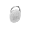 JBL Clip 4 Bluetooth Speaker with Carabiner, White