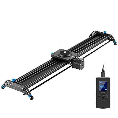 GVM Motorized Camera Slider, 31" Aluminum Alloy Track Dolly Rail Camera Slider with Tracking Shooting, 120 Degree Panoramic Shooting and Time-Lapse Photography for Most DSLR Cameras