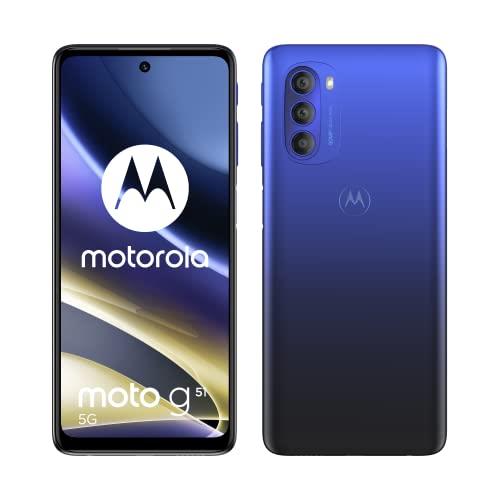 Motorola Moto G51 5G Dual SIM 128GB ROM + 4GB RAM Factory Unlocked 5G Smartphone (Indigo Blue) - International Version