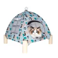 Babyezz Cat and Dog Hammock, Pet Teepee House, Removable Portable Indoor/Outdoor pet Bed, Suitable for Cats and Small Dogs(Colorful Kitten Teepee House)