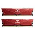 TEAMGROUP T-Force Vulcan DDR5 32GB (2x16GB) 6000MHz (PC5-48000) CL38 Desktop Memory Module Ram (Red) for 600 700 Series Chipset XMP 3.0 Ready - FLRD532G6000HC38ADC01