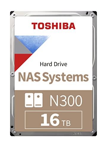 Toshiba 16TB N300 Internal Hard Drive – NAS 3.5 Inch SATA HDD Supports Up to 8 Drive Bays Designed for 24/7 NAS Systems, New Generation (HDWG31GUZSVA)