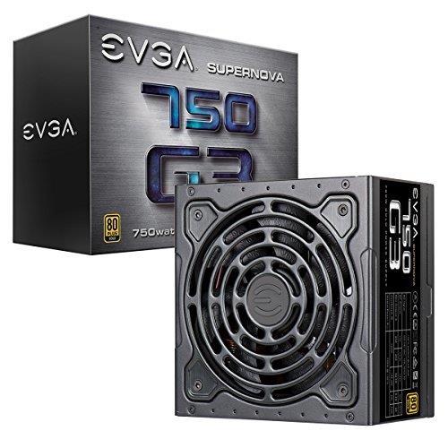 EVGA Supernova 750 G3, 80 Plus Gold 750W, Fully Modular, Eco Mode with New HDB Fan, Includes Power ON Self Tester, Compact 150mm Size, Power Supply 220-G3-0750-X1