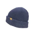 SEALSKINZ Unisex Waterproof Cold Weather Roll Cuff Beanie, Navy Blue, Large/X-Large