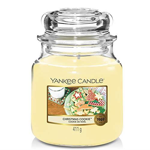 Yankee Candle Christmas Cookie Scented, Classic 14.5oz Medium Jar Single Wick Candle, Over 65 Hours of Burn Time