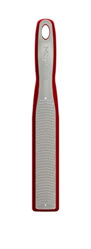 Microplane Elite Zester - Red - Versatile and Easy-to-Use Grater for Superior Results, Includes Cover/Catcher with Measuring Feature, Ergonomic Handle for Stability and Comfort