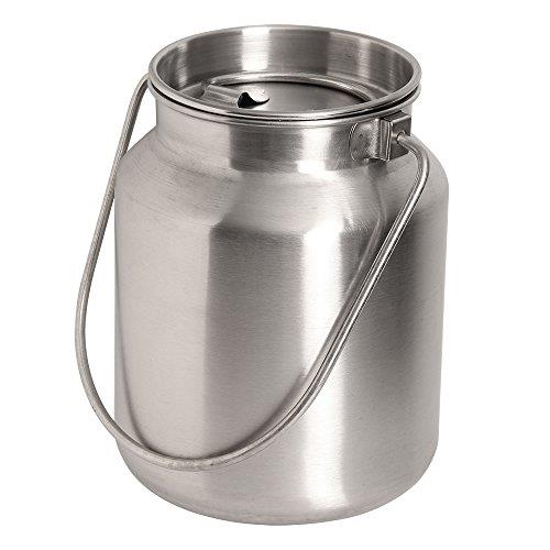 Lindy's Stainless Steel Seamless 1-Gallon Milk Jug, Milk Can, Milk Pail, Anti-Leak Liquid Storage Container with Tight Lid and Long Swivel Handle