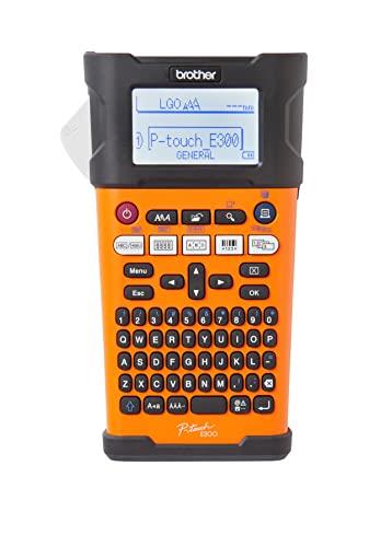 Brother PT-E300VP Industrial Handheld Label Printer, Orange/Black