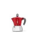 Bialetti Moka Induction Coffee Maker, 4 cup, Red