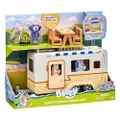 Bluey Caravan Playset, Jean Luc Figure and Accessories Mini Camp Fire Official Bluey Vehicle