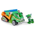 PAW Patrol: The Mighty Movie, Toy Garbage Truck Recycler with Rocky Mighty Pups Action Figure, Lights and Sounds, Kids Toys for Boys & Girls 3+