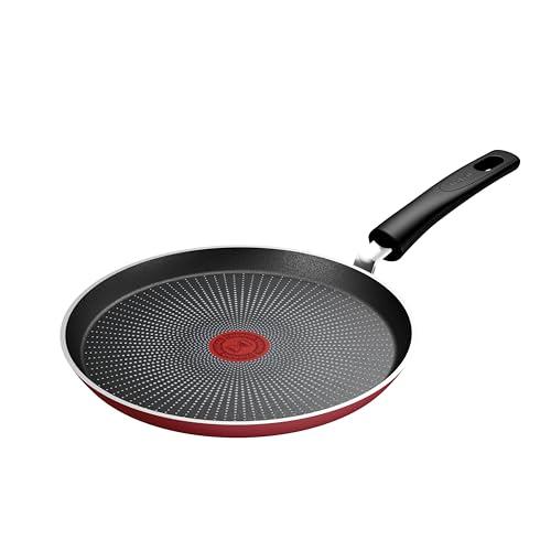 Tefal Daily Expert Red Non-Stick Pancake Pan, 25cm, C2893802, Fixed Handle Aluminium, Titanium Non-Stick Coating, Thermo Signal ™ Technology for Easier Cooking, Suitable for All Cooktops, Oven Safe