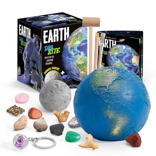 Kaper Kidz Planet XPLORE Earth Big Treasures DIG SITE: Dig and Discover Space Excavation Science Kit for Kids