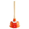 Home Toilet Plunger with Suction Cup, 15 cm x 15 cm x 26 cm Size, Brown/Orange