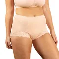 Conni Ladies Chantilly Briefs, Slim and Absorbent Protective Underwear, Soft and Comfortable, Beige, 18 (XXL)
