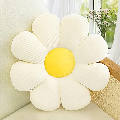 Deaboat 19" Flower Floor Pillow Flower Shape Cushion Cute Seating Pad Sunflower Chair Cushion Oversized Throw Pillow for Home Decoration Kids Girls Women Gifts