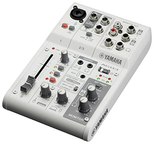 Yamaha 3-Channel Live Streaming Mixer, White
