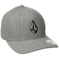 Volcom Men's Full Stone Flexfit Hat, Grey Vintage, Small-Medium