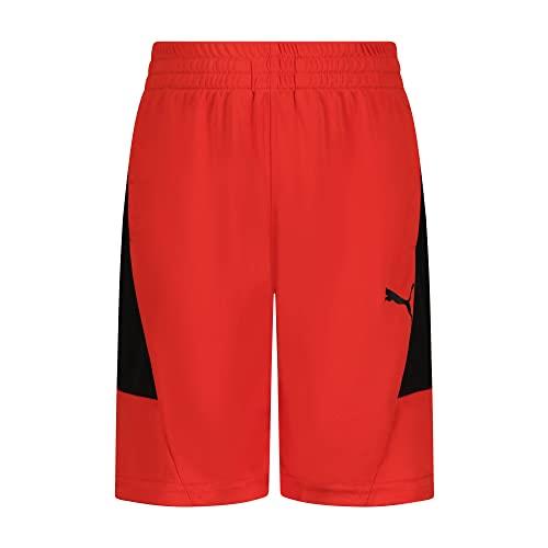 PUMA Boys' Core Essential Athletic Shorts, High Risk Red, Small