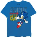 SEGA Boys' Sonic The Hedgehog Short Sleeve Tshirt, Royal, 8