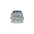 Le Chic Girl's Twain Layered Denim Skirt, Size 10 Years Blue