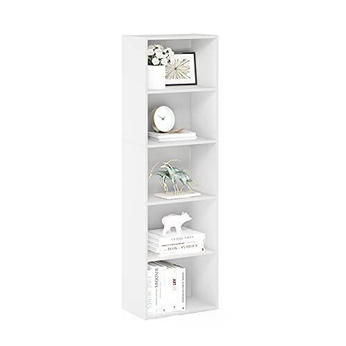 Furinno Luder Bookcase/Book/Storage, 5-Tier, White
