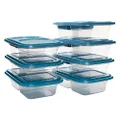GoodCook EveryWare Pack of 7 BPA-Free Plastic Bento Box Food Storage Containers with Lids Set (42032)