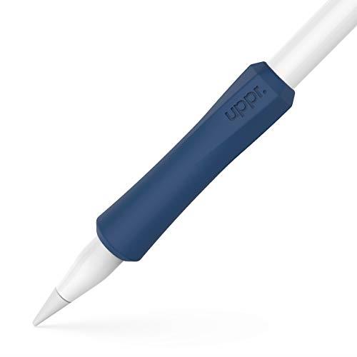 UPPERCASE Designs NimbleGrip Premium Silicone Ergonomic Grip Holder, Dual Sided Design, Compatible with Apple Pencil 1st Generation and Apple Pencil 2nd Generation (2 Pack, Navy)