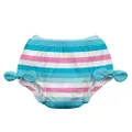i play. Classic Bow Swimsuit Bottom with Built-in Reusable Absorbent Swim Diaper for 6 to 12 Months Babies, Aqua, 12 Months