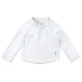 i play. Long Sleeve Zip Rash Guard Shirt-White, White, (730131-000-47)