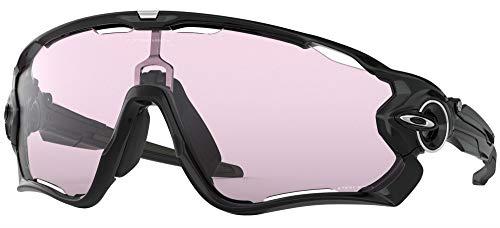Oakley Men's OO9290 Jawbreaker Shield Sunglasses, Polished Black/Prizm Low Light, 31 mm