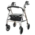 Days 105 Wheeled Rollator, Mobility Aid for Disabled or Elderly, Lightweight, 8" Wheels, Champagne