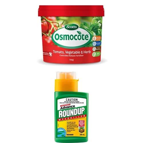 Osmocote Vegetable and Herb Controlled Release Fertiliser (700g) + Roundup Advanced Concentrate Weed Killer (280 ml)
