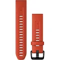Garmin QuickFit® 20 Watch Bands, Flame Red Silicone