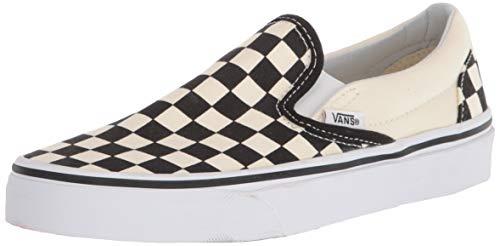 Vans UA Classic Slip-On Unisex Sneakers, Black/Off White/Checkerboard, 14