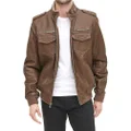 Levi's Men's Faux Leather Sherpa Aviator Bomber Jacket, Earth, X-Large