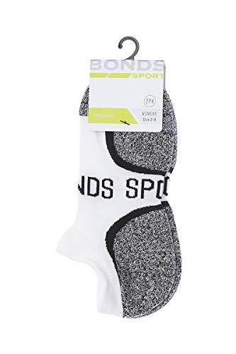Bonds Women's Ultimate Comfort Low Cut Socks (2 Pack), White, 8-11, Large