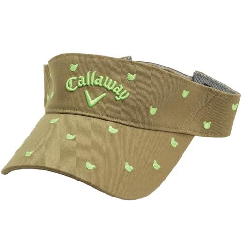 Callaway C23191217 Women's Sun Visor (Cotton Twill, Adjustable Size), Hat, Golf, 1041_Beige, One Size