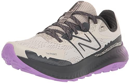 New Balance Women's Dynasoft Nitrel V5 Running Sport Sneakers Shoes Timberwolf/Phantom/Electric Purple 8 Wide