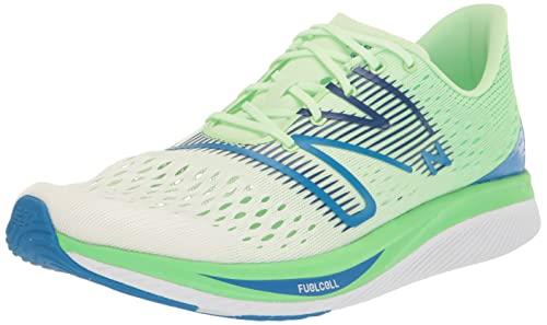 New Balance Men's FuelCell SuperComp Pacer V1 Running Shoe, White/Vibrant Spring, 9.5 Wide