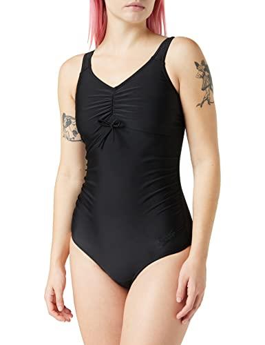 Speedo Watergem Swimsuit, Flattering Fit, Long Lasting Fabric, Stylish, Classic Design, Black, Womens