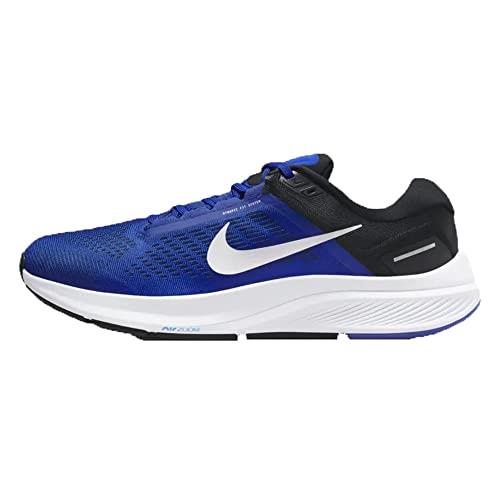 Nike Men's Air Zoom Structure 24 Running Shoes, Old Royal White Black Racer Blue, 13 US